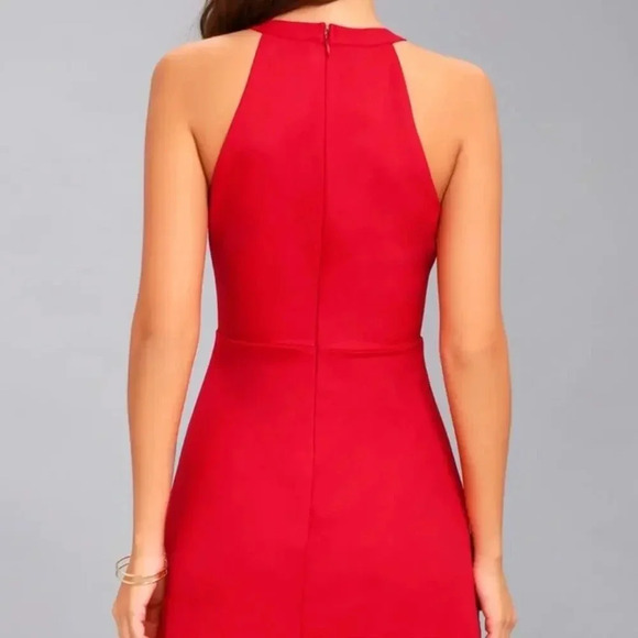 Lulu’s Mamacita Red Halter Skater Dress Small - Picture 8 of 14
